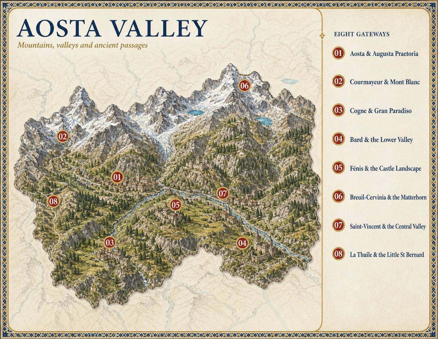 Illustrated atlas: Aosta Valley