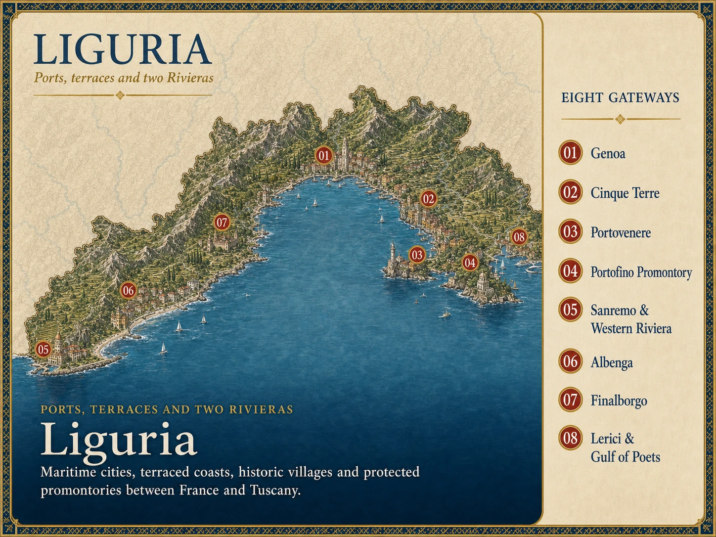 Illustrated atlas: Liguria