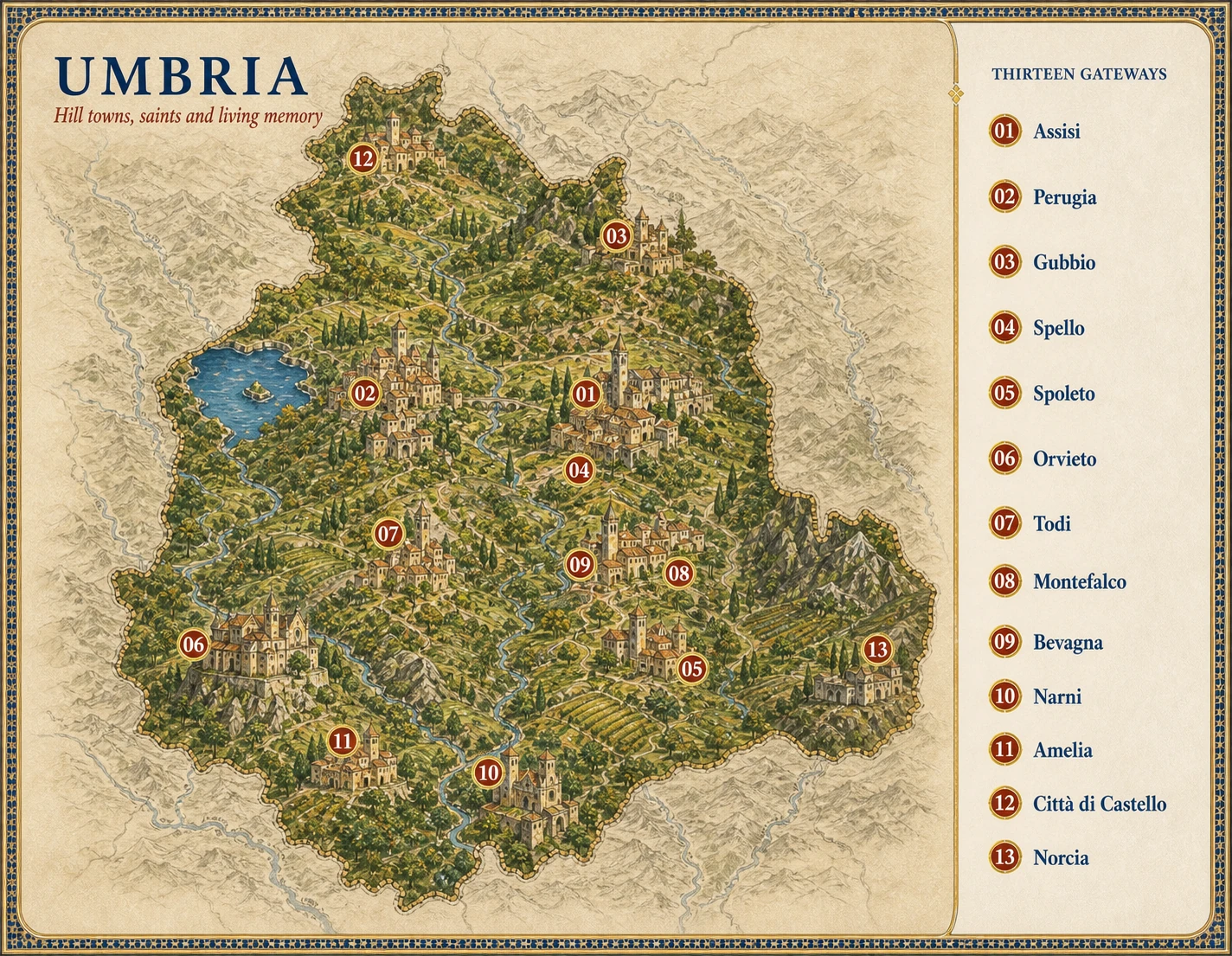 Illustrated atlas: Umbria