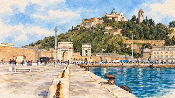 Watercolour: The old harbour