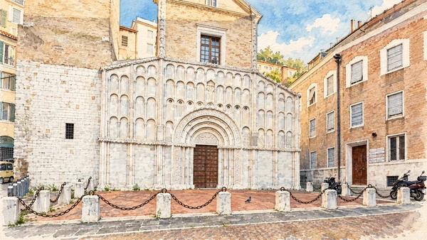 Watercolour: Santa Maria della Piazza