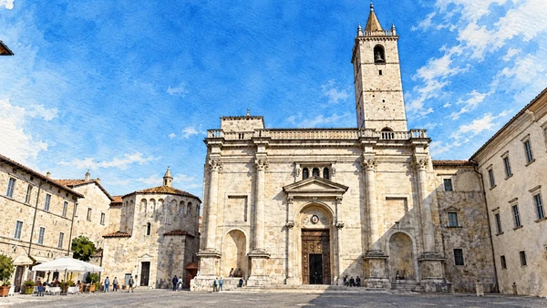 Watercolour: Cathedral of Sant’Emidio