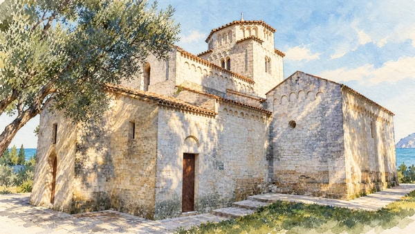 Watercolour: Santa Maria di Portonovo