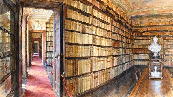 Watercolour: The Leopardi library