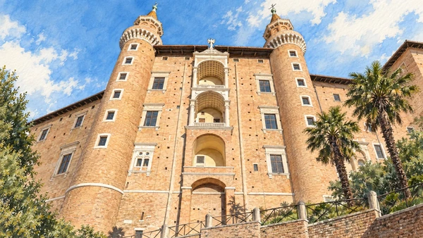 Watercolour: Palazzo Ducale and the Torricini