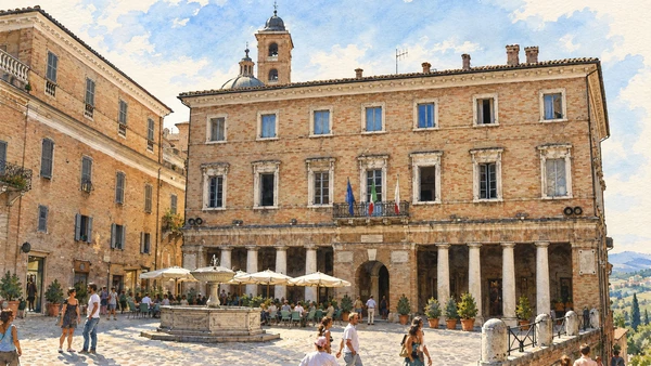 Watercolour: Piazza della Repubblica