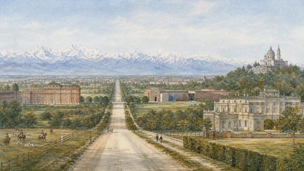 Documentary watercolour for Venaria, Rivoli, Stupinigi and Superga